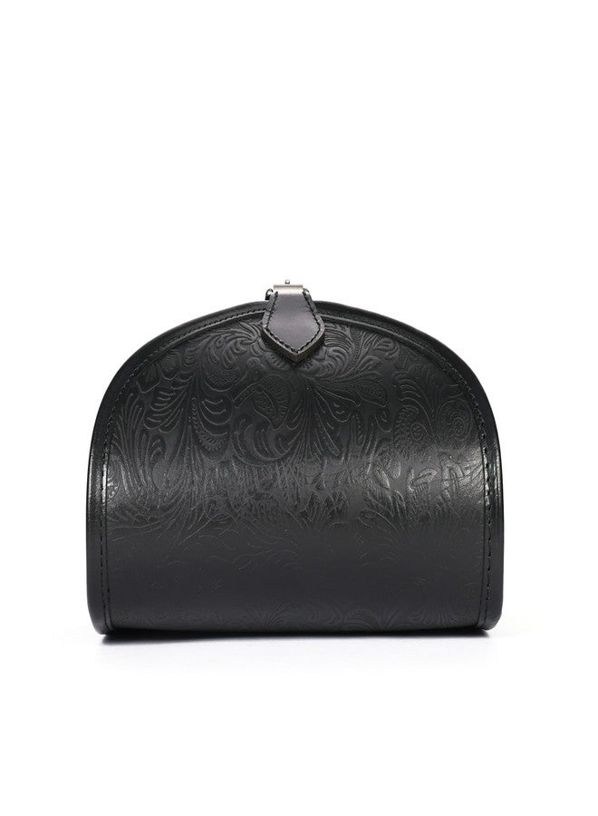 Celtic Premium Export Quality Embossed Leather Crossbody Bag with Buckle Pocket & Adjustable Strap - Image 5